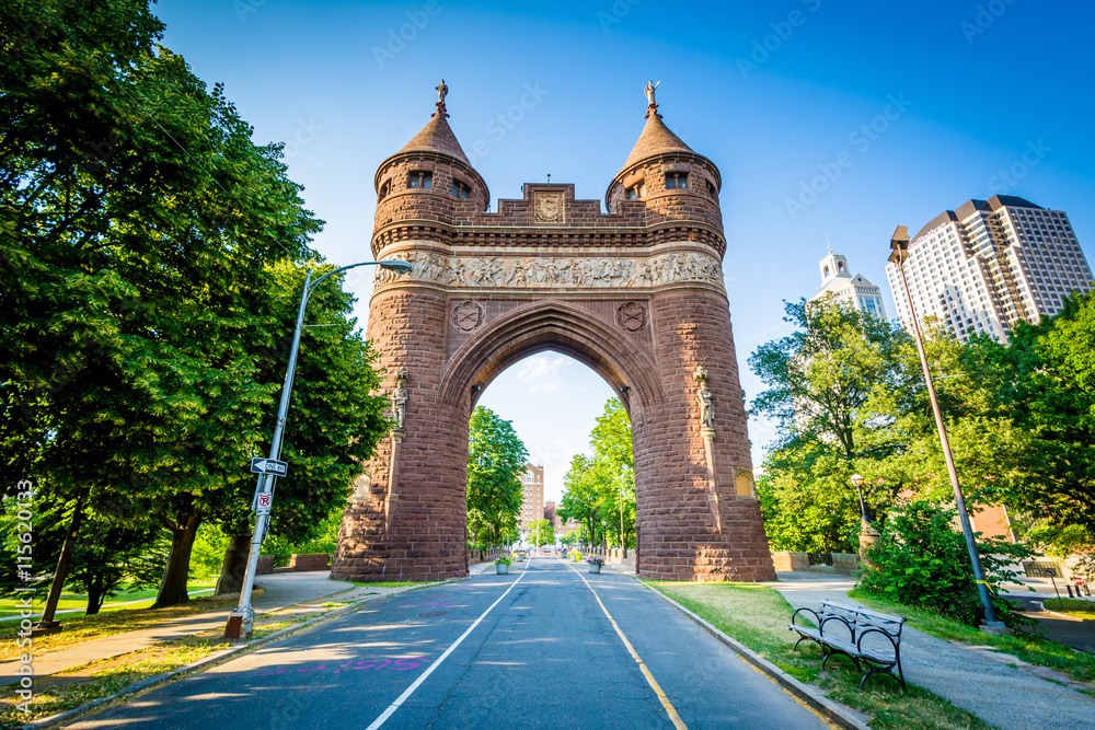 The Soldiers and Sailors Memorial Arch, in Hartford, Connecticut