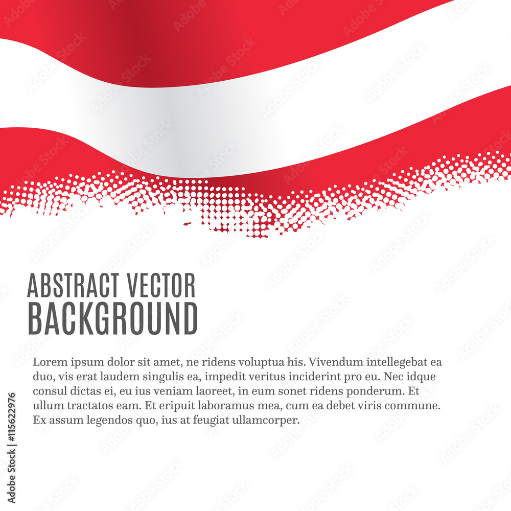Vector background with Austrian flag and copy space