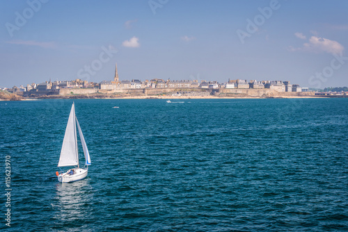 Seaside view of Saint Malo, Brittany, France