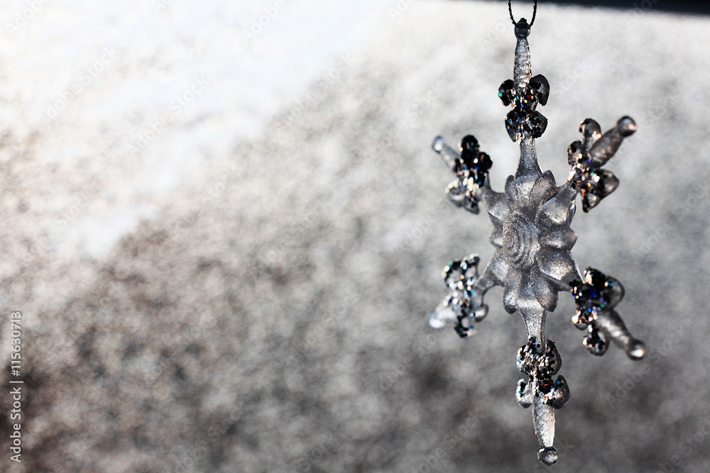 snow background on glass snowflake snow background on glass snowflake