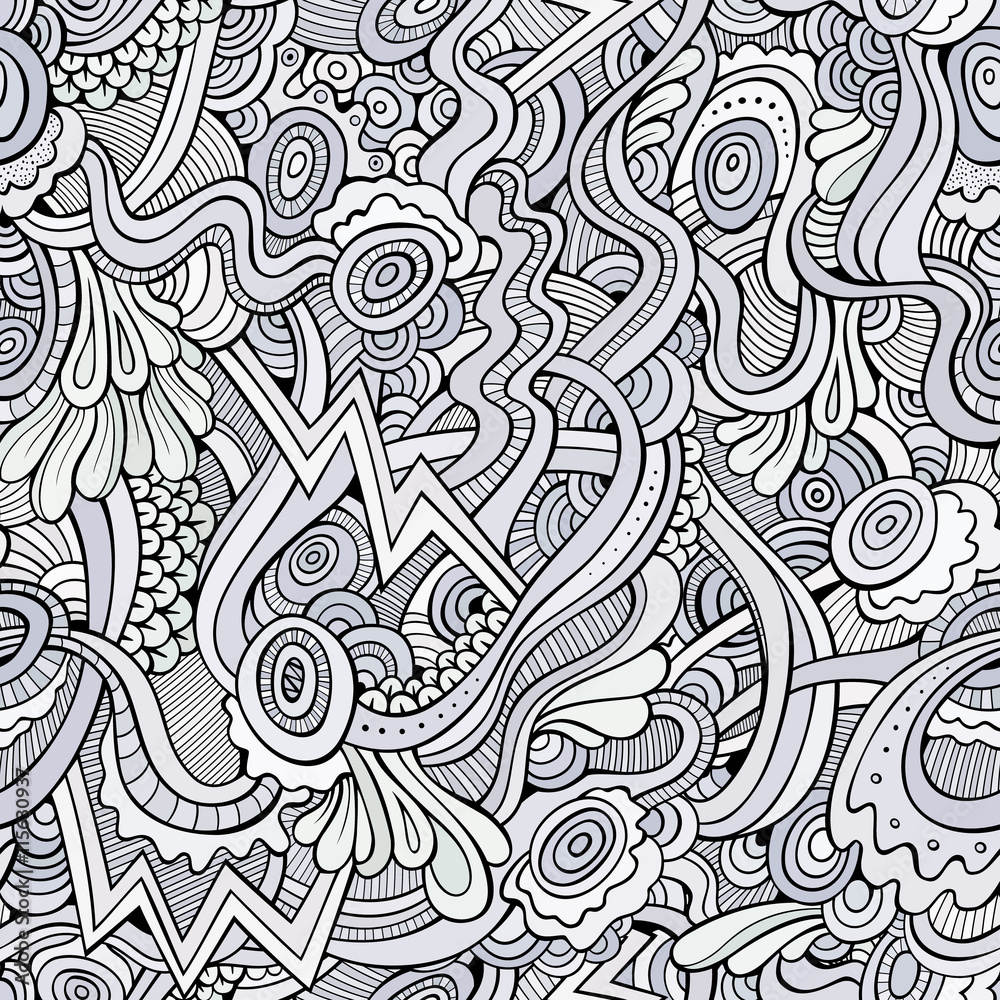 Vector seamless abstract floral decorative pattern. Vector seamless abstract floral decorative pattern.