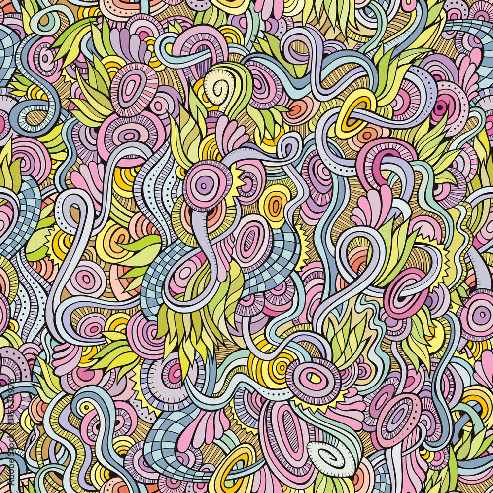 Vector seamless abstract floral decorative pattern Vector seamless abstract floral decorative pattern
