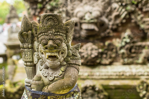 Traditional demon guards statue in Bali island. © De Visu