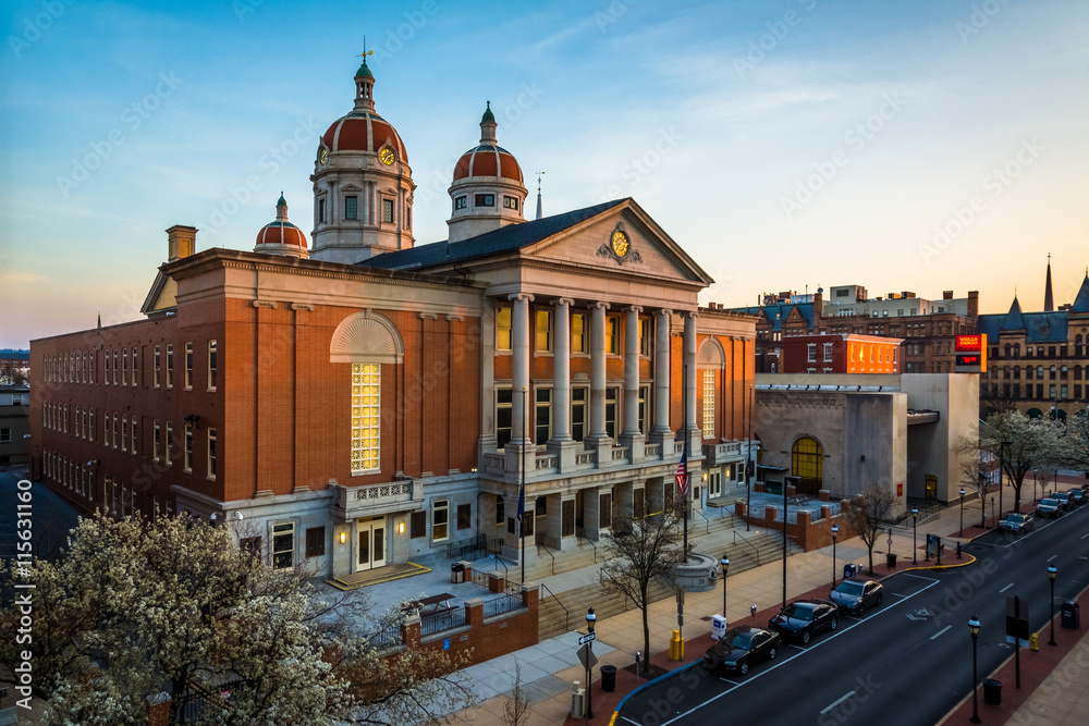 View of the York County Courthouse, in York, Pennsylvania.