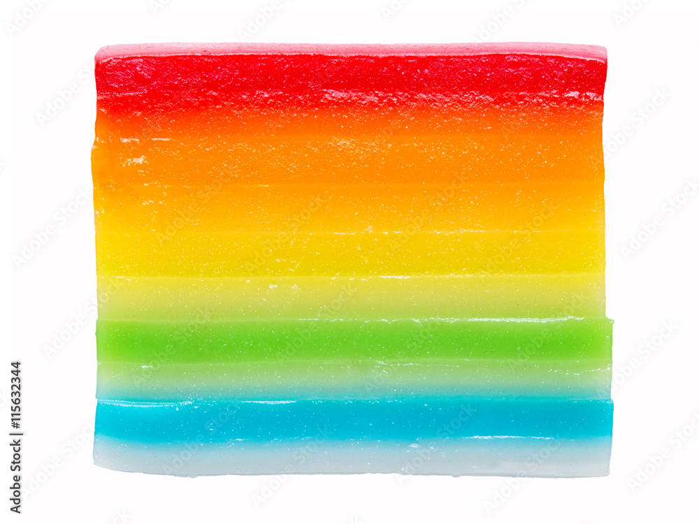asian steamed rainbow layered rice cake