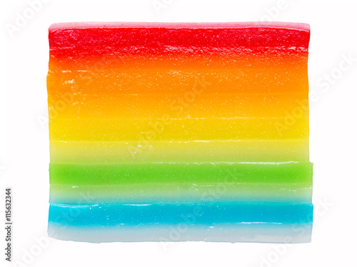 Obraz na płótnie asian steamed rainbow layered rice cake w salonie