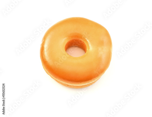 butter donut on white background