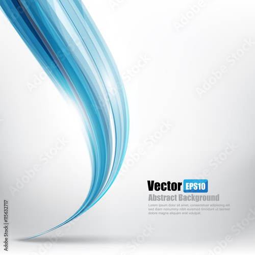 Abstract background Ligth blue curve and wave element vector ill