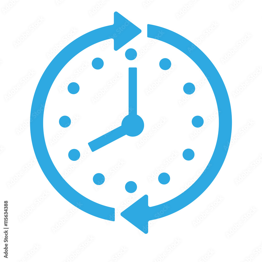 Clock icon isolated on background. Modern simple flat time sign. Clock icon isolated on background. Modern simple flat time sign.