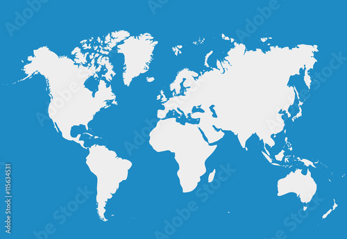 World map isolated on white background. Triangle template for we