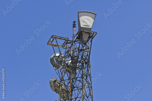 Legacy Microwave Tower Used to Link Telecommunications Locations