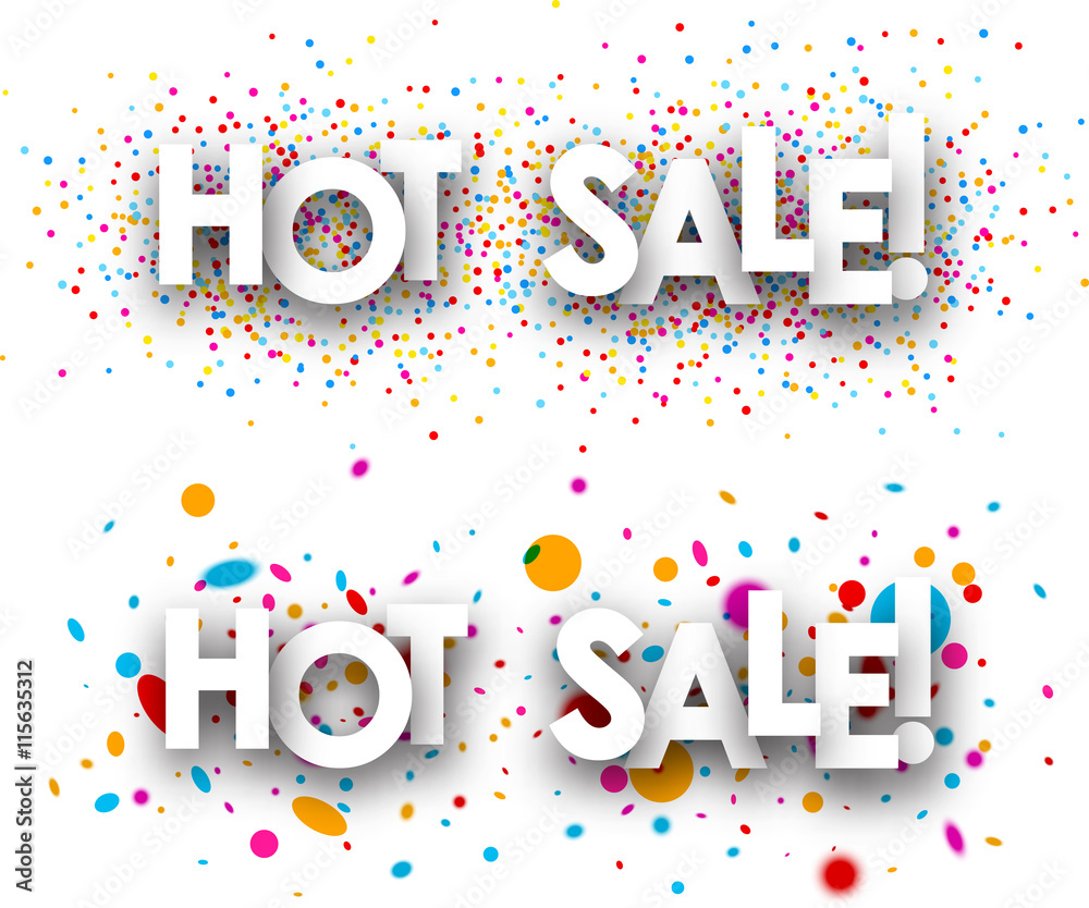 Fototapeta premium Hot sale paper banners.
