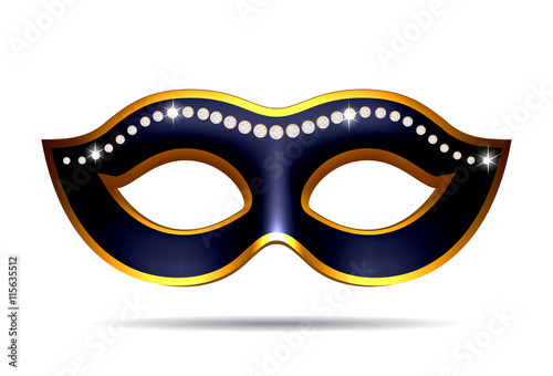 Black carnival mask