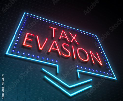Obraz na plátně Tax evasion concept.