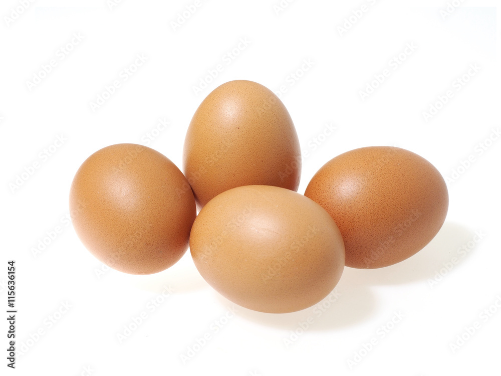 Fresh chicken eggs isolated on white background Fresh chicken eggs isolated on white background