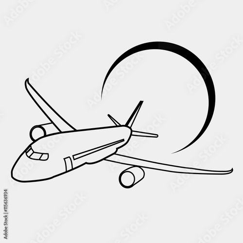 airplane icon. air travel icon and vector.