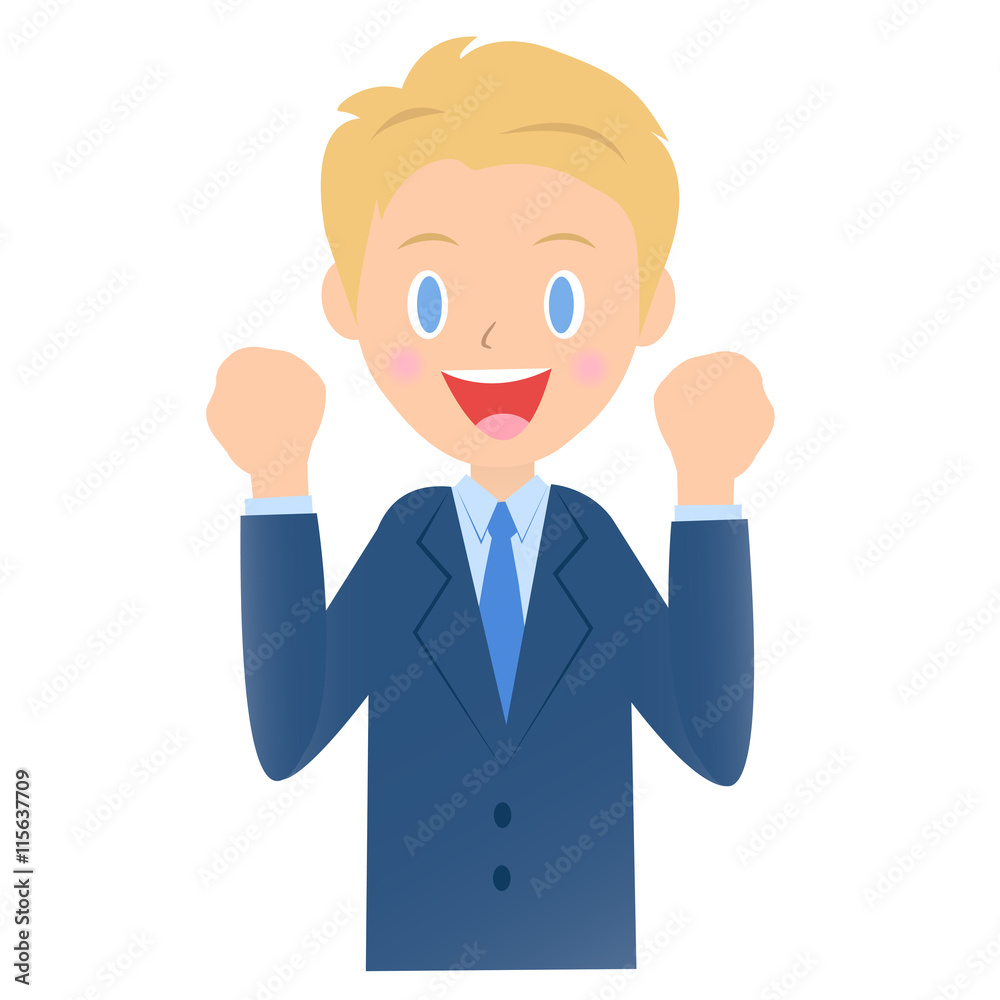 励ますビジネスマン 男性会社員のイラスト素材 Stock Vector Adobe Stock