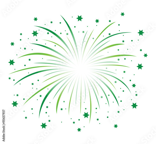 a green firework background