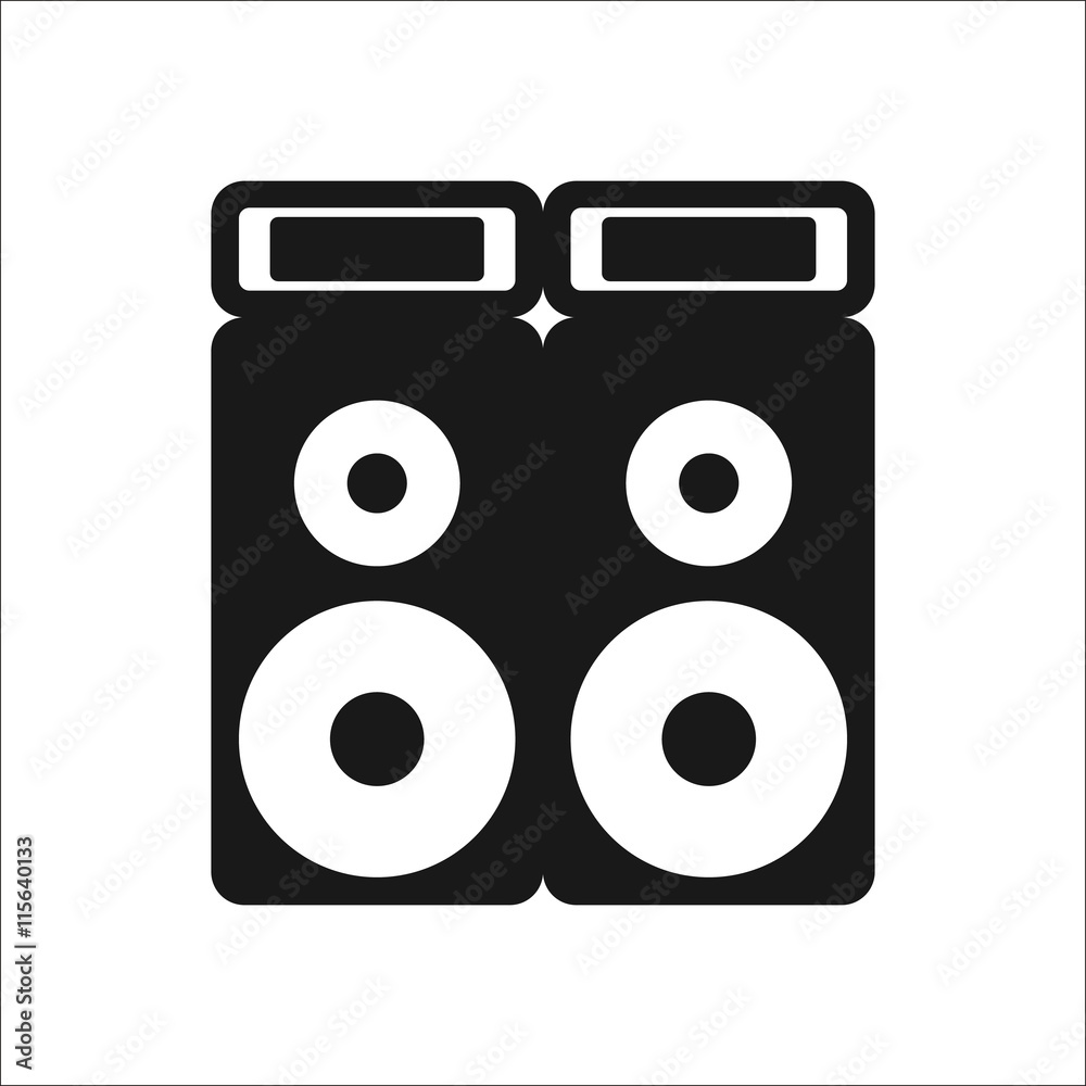 Fotografie Festival sound system speaker simple icon on background