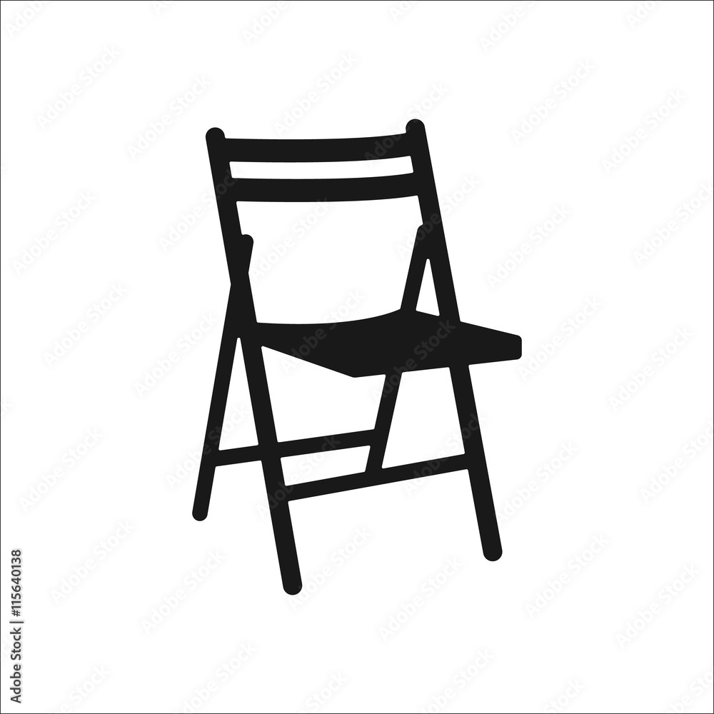 Festival Folding chair simple icon on background Festival Folding chair simple icon on background