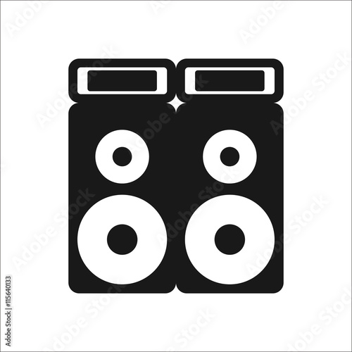 Festival sound system speaker simple icon on background