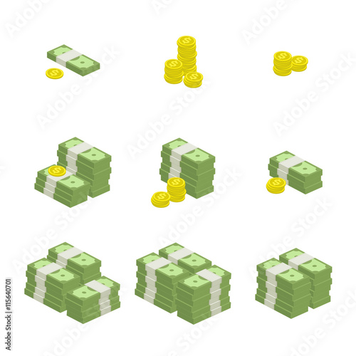 Vector set of icons money