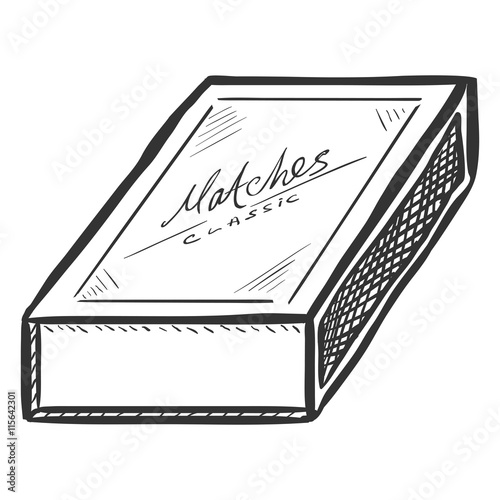 Vector Sketch Closed Matchbox