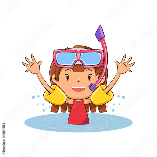 Girl swim