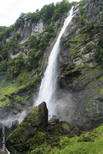 Waterfall of Foroglio in Val Bavona  Switzerland 