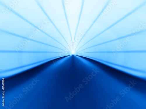 Horizontal blue virtual tunnel illustration background