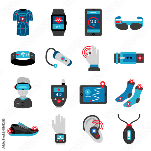 Smart Technology Flat Icons Set