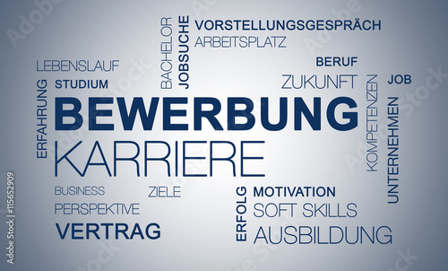 Erfolgreich bewerben text cloud