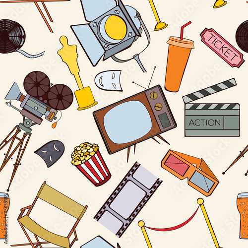 Seamless cinema pattern