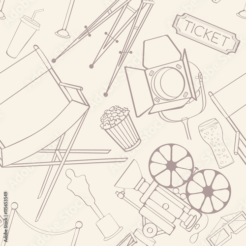 Seamless cinema pattern