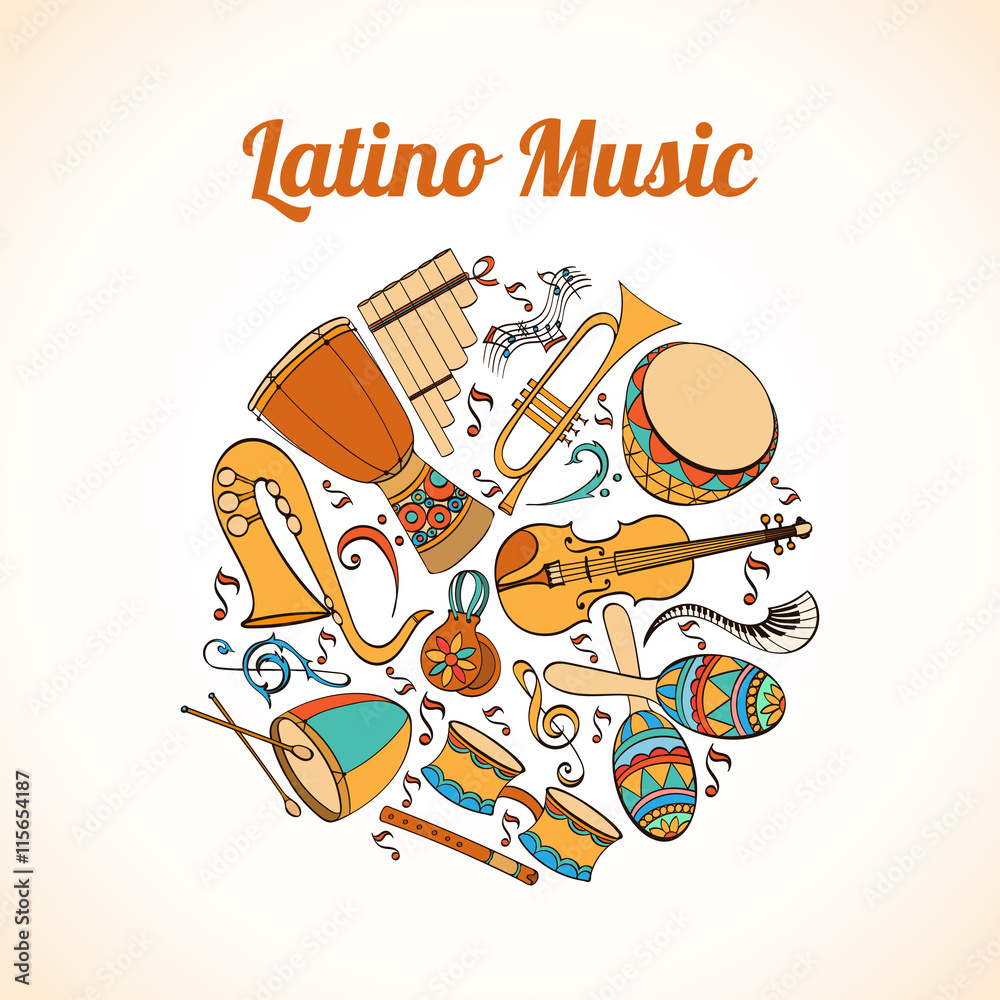 Latino musical card