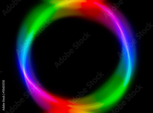 Horizontal rainbow sphere shape illustration