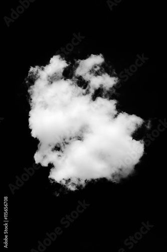 Cloud on an isolated black background