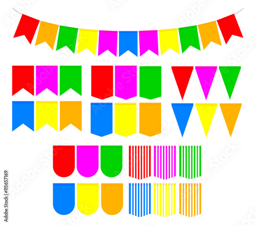 Set flags for holiday decorations