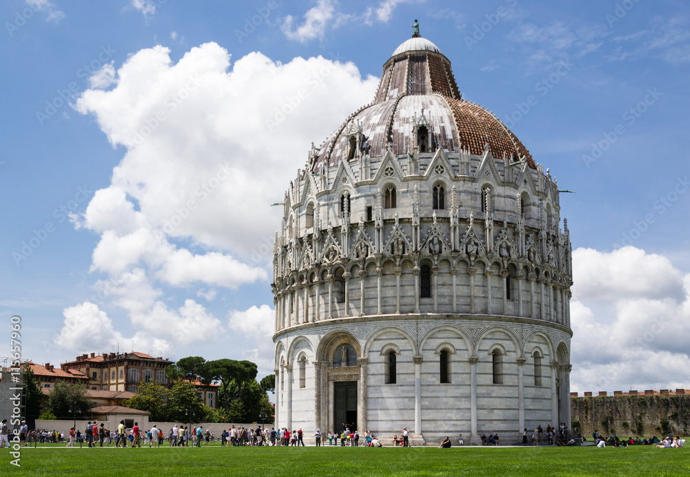 Baptistery in the square of Miracles - Pisa - Italy