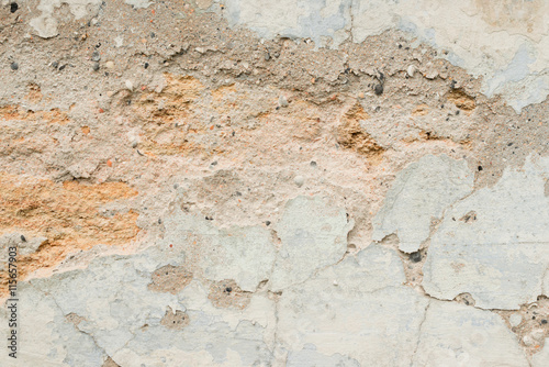 Wall fragment with scratches and cracks 