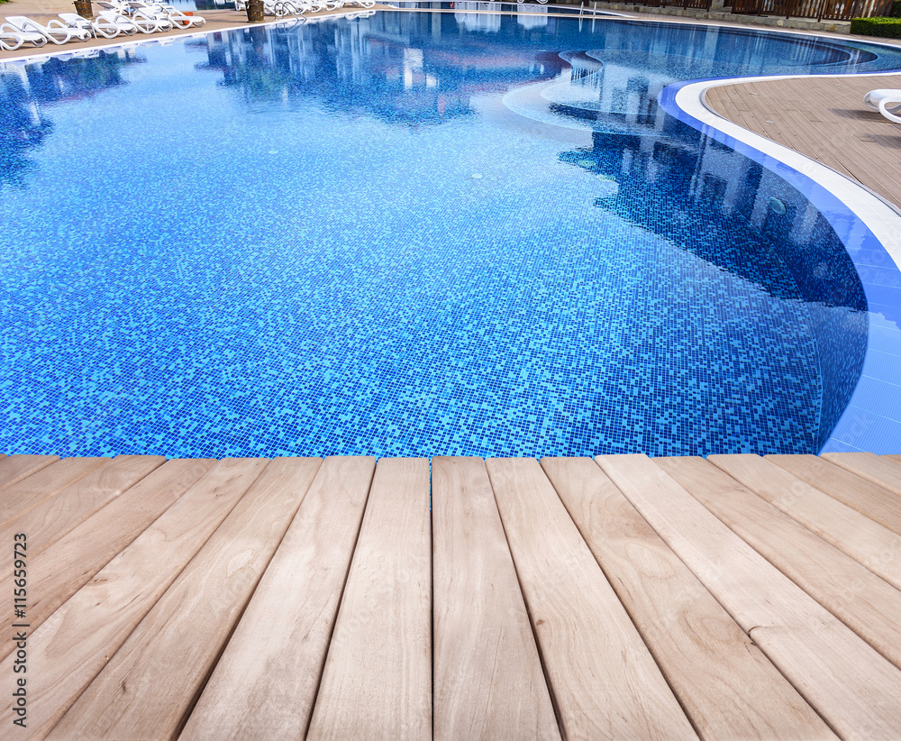 Obraz premium Outdoor resort pool.