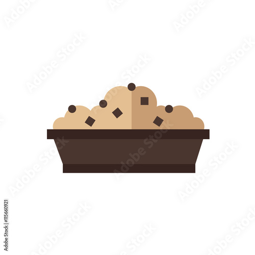 box lunch icon brown color tone