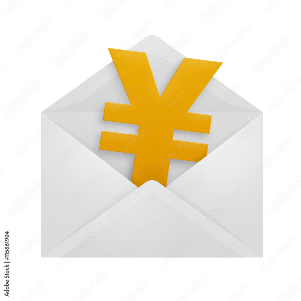 Fototapeta premium Renminbi in an envelope.