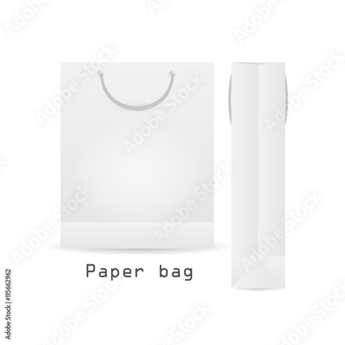 WhitePaper bag with rope