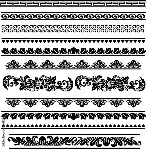 Fototapeta Naklejka Na Ścianę i Meble -  Ethnic traditiolnal borders.