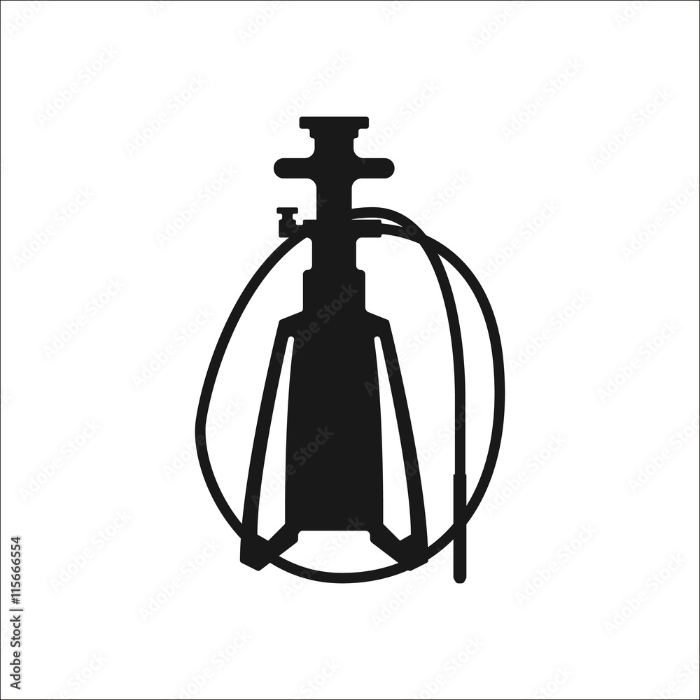 Modern hookah simple icon on background Modern hookah simple icon on background