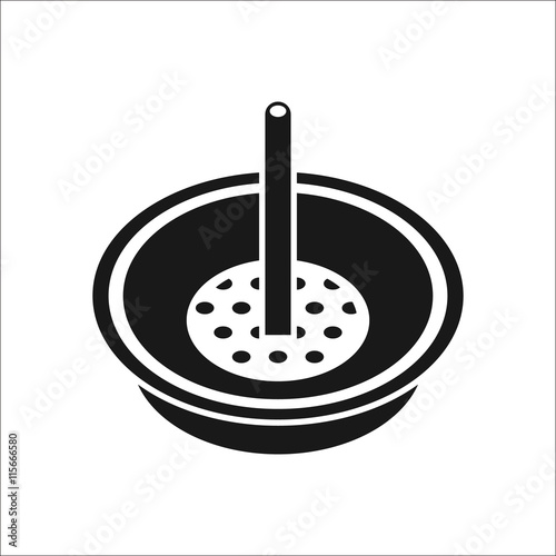 Hookah foil substitute simple icon on background