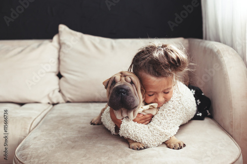 Foto Child with dog