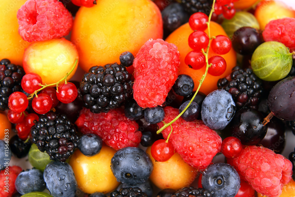 lots of fresh different berries lots of fresh different berries