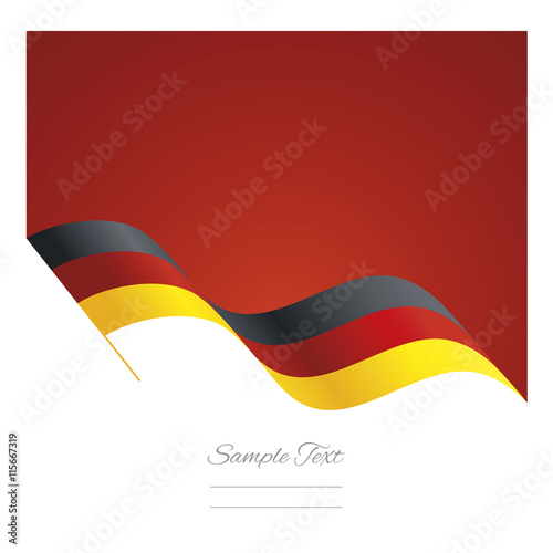 Germany abstract wave flag ribbon vector background